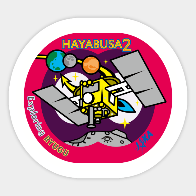 Hyabusa 2 Exploring Ryugu: The Arrival Logo Sticker by Spacestuffplus